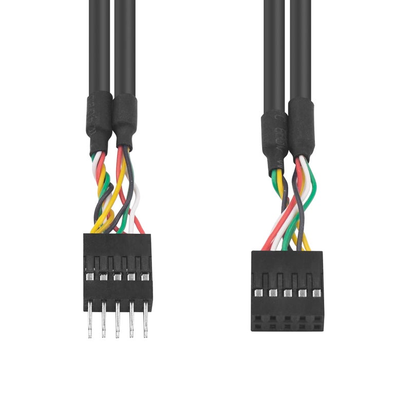 Duttek USB Header Extension Cable, USB Motherboard Cable, USB Header 10 Pin Male to Female Header Extender Extension Dupont Jumper Wires Cable 1M/3.3Ft - Image 3